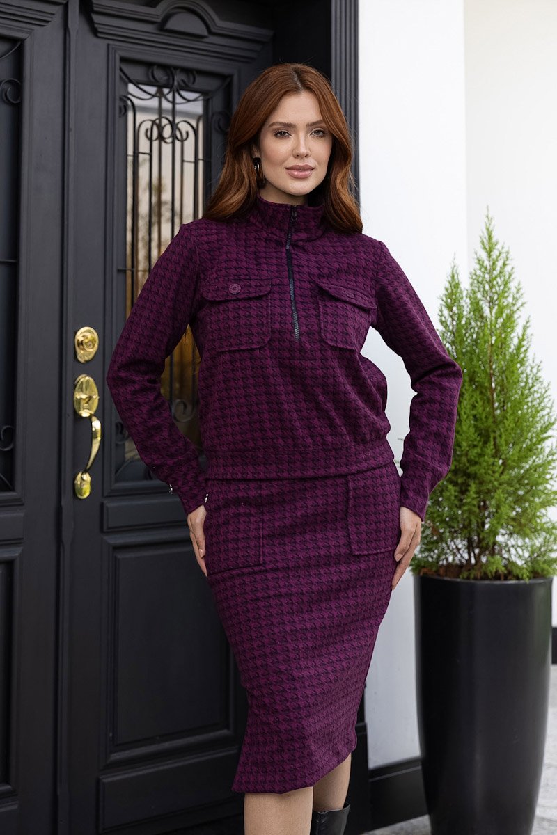 Conjunto Luciana Pais Lã Saia Reta 94430